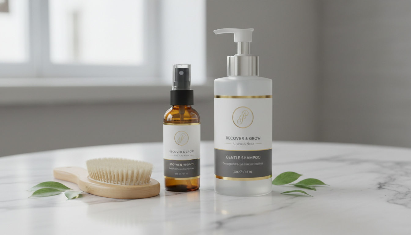 Recommended gentle shampoo products for post-transplant hair care