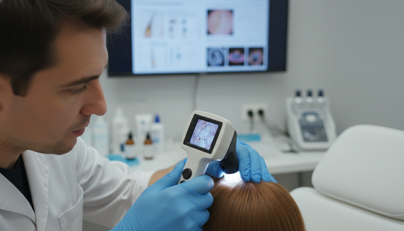 Clinical comparison of different alopecia types showing various hair loss patterns