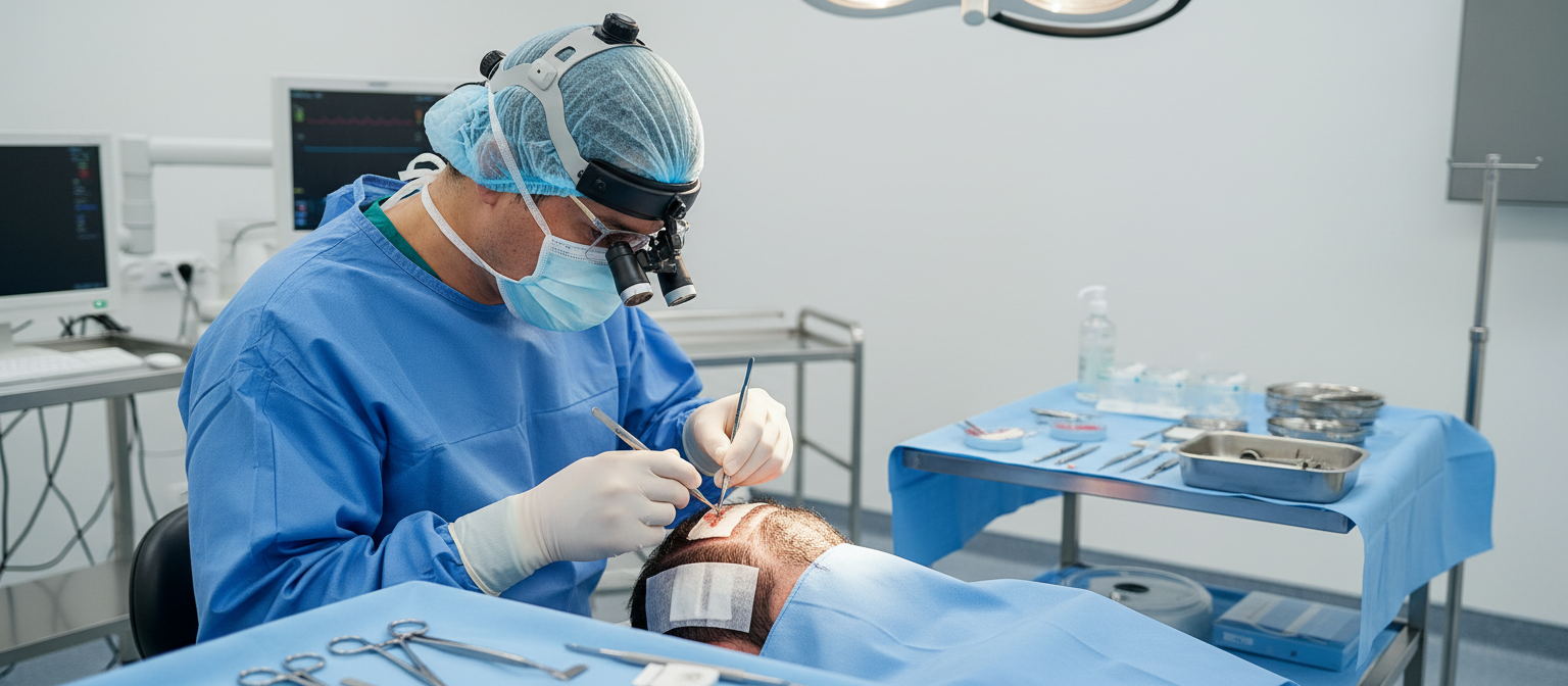 FUT hair transplant surgery at Bellevue Hair Doctor